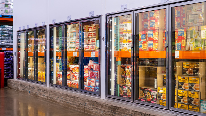 frozen food aisle in Costco