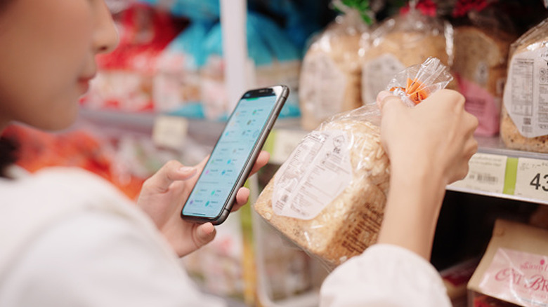 person shopping at grocery store