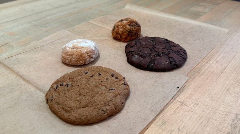 four cookies on counter at By The Way Bakery