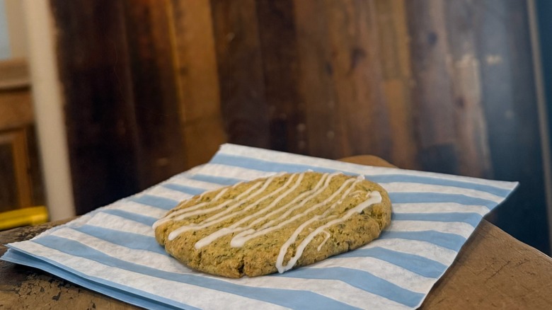 Schmackary's mint mojito cookie on table