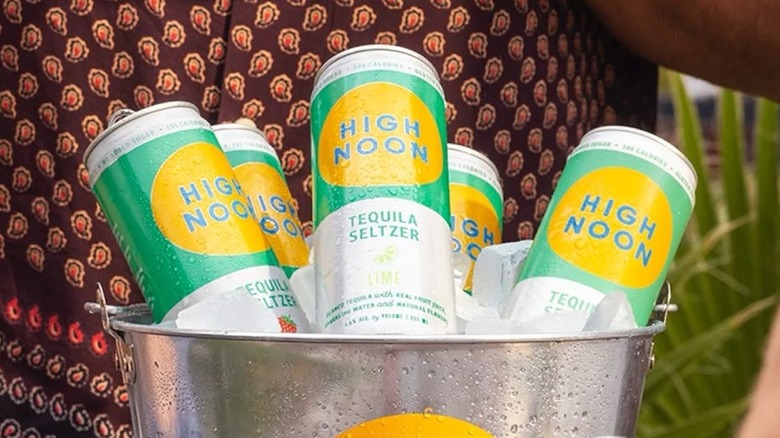 High Noon seltzers in bucket