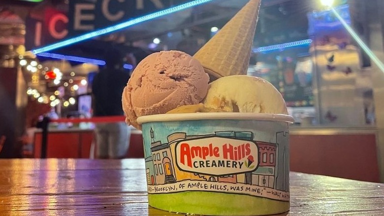 Scoops of ice cream