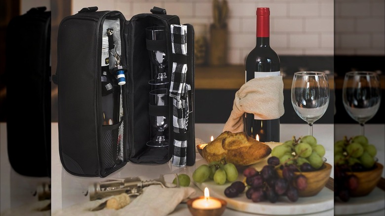 An All Camp wine tote bag