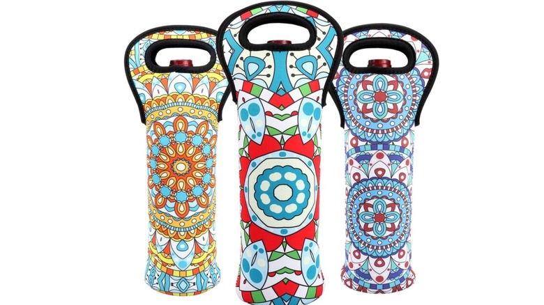 Three neoprene wine totes from Eacolle