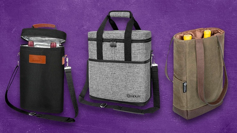 Three insulated wine totes