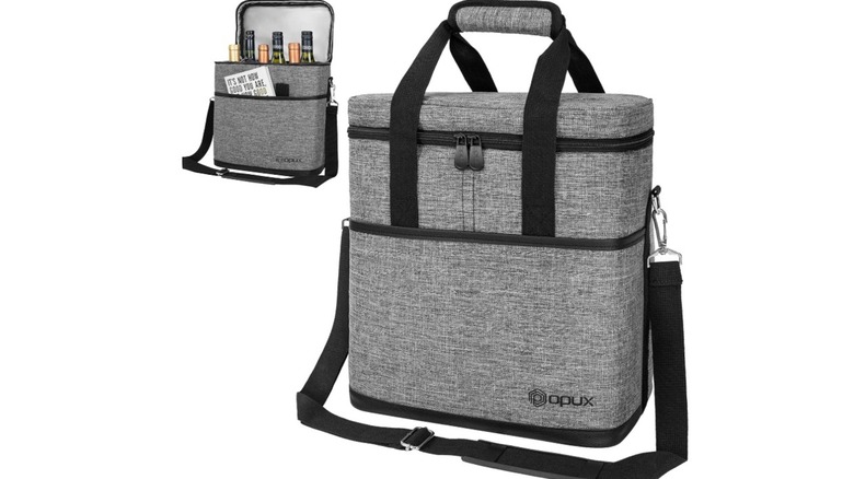 An Opux 6-bottle insulated wine tote
