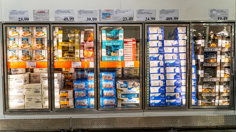 frozen fish aisle at Costco