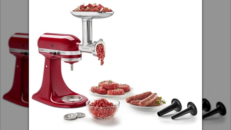 KitchenAid metal food grinder attachment with meat