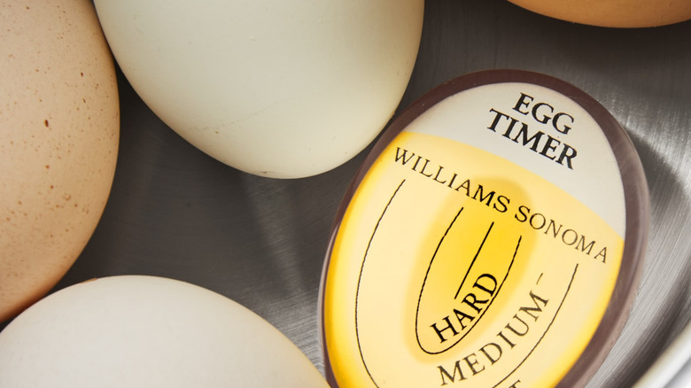 Egg timer in pot