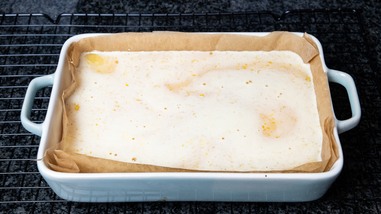 lemon bars in pan