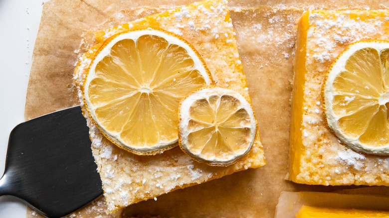 lemon bar on plate