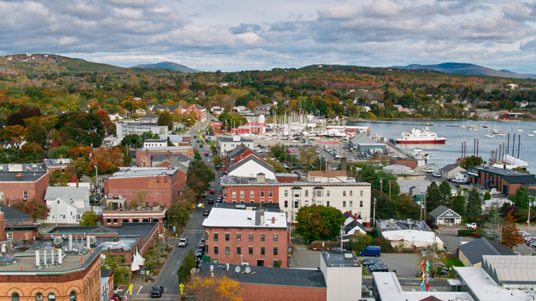 Aerial view of Rockland, Maine
