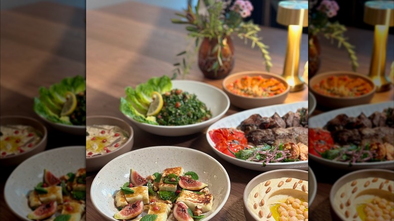 A variety of dishes at Ammatoli restaurant