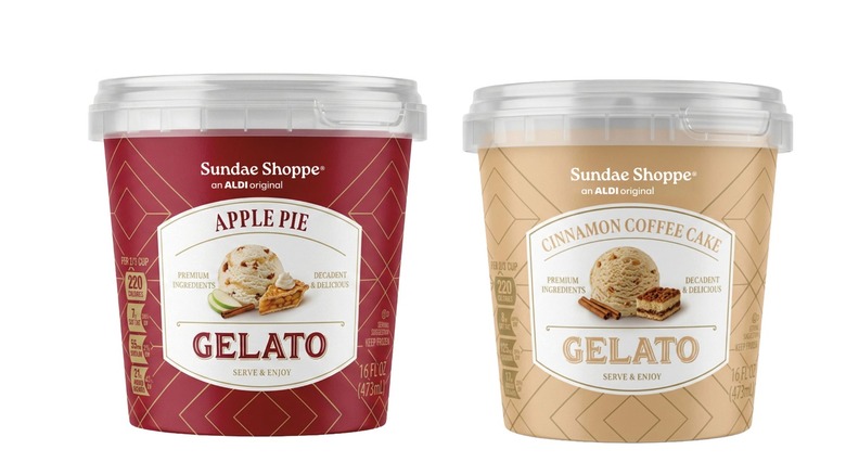 Sundae Shop pints of Apple Pie and Cinnamon Coffee Cake gelato