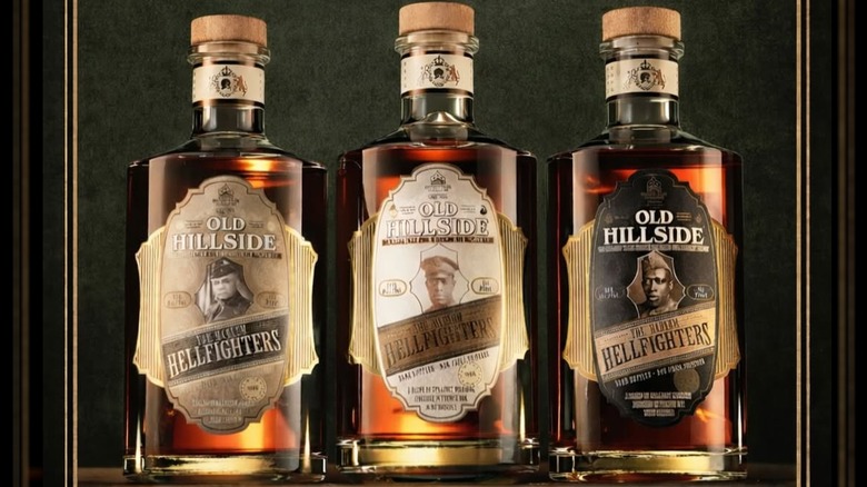 Bottles of The Harlem Hellfighters from Old Hillside Bourbon Company