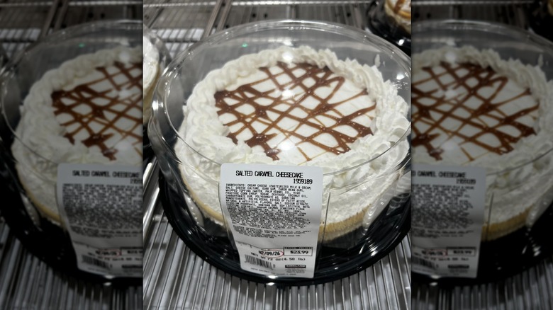 Kirkland Signature Salted Caramel Cheesecake on rack