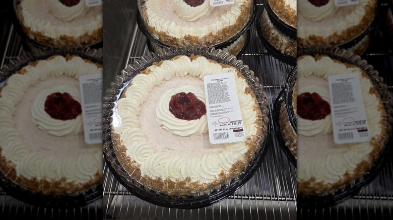 Kirkland Signature Strawberry Cream Pies on rack