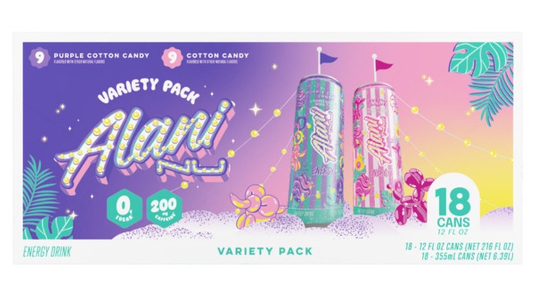 An Alani Nu Energy Cotton Candy Variety Pack on white background