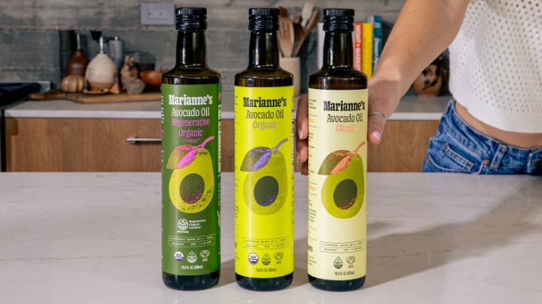 Marianne's Avocado Oil line, three bottles