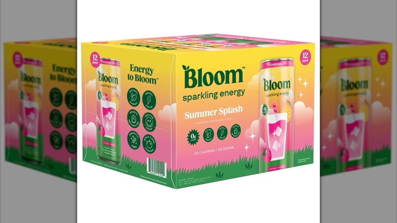 Box of Bloom Sparkling Energy Drinks in Summer Splash flavor