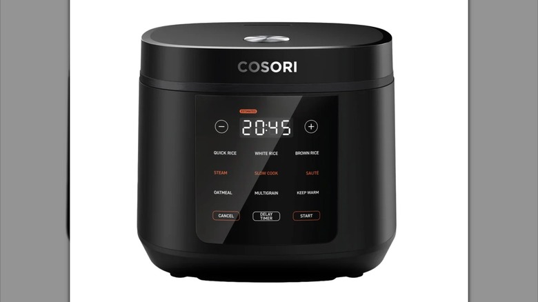 Cosori 5.0-Quart Rice Cooker with Ceramic Coating in black
