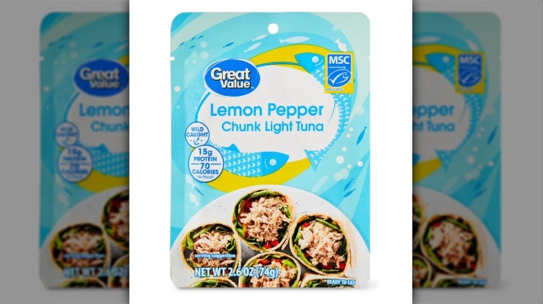 Product image of Lemon Pepper light blue tuna pouch