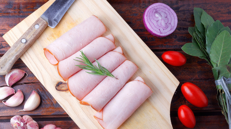 slices of chicken breast, sliced