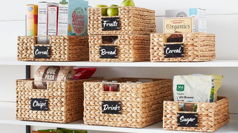 Best Choice Products Woven Organizers on shelves