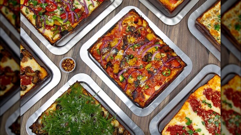 Variety of pizza