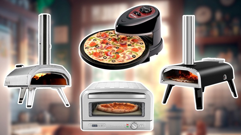 Collage featuring various pizza ovens