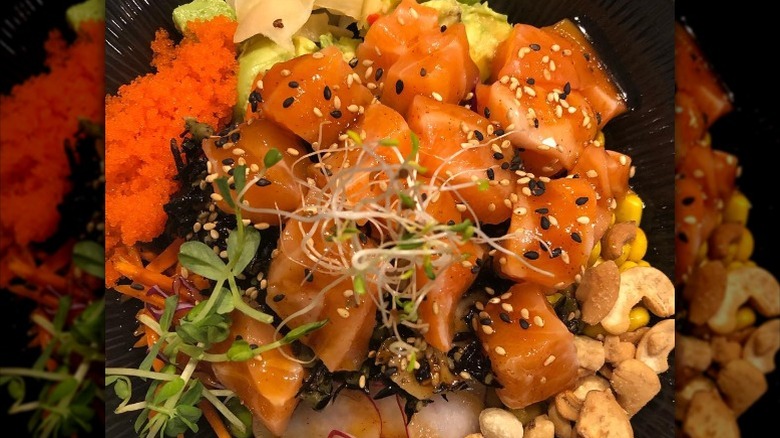 salmon with cashew