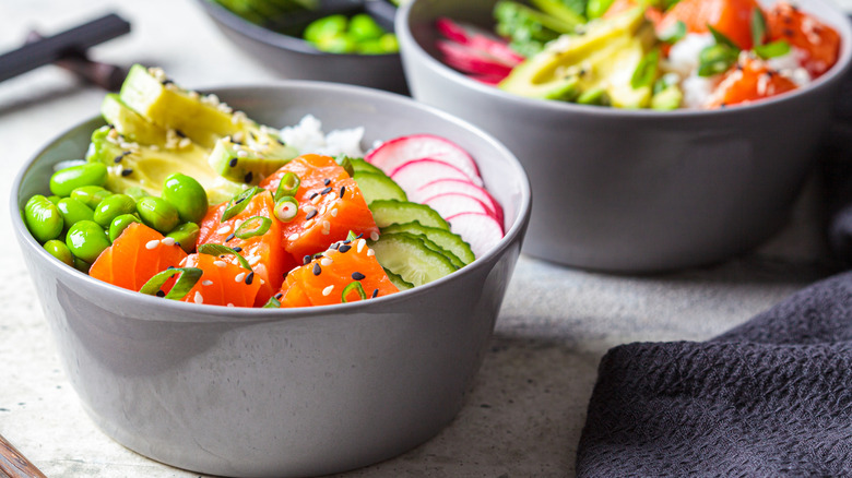 Salmon poke bowl