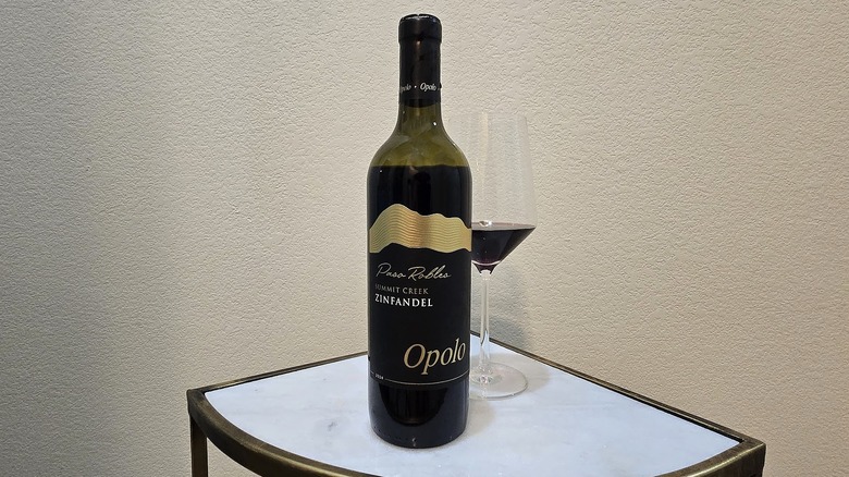 Opolo Summit Creek Zinfandel and glass