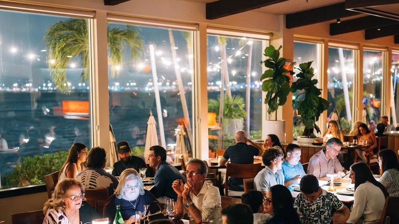 Diners having dinner at the Rusty Pelican
