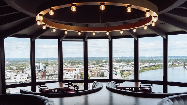 View from inside Swizzle restaurant