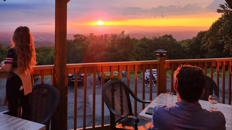 View of tables and view from Tavern on the Hill