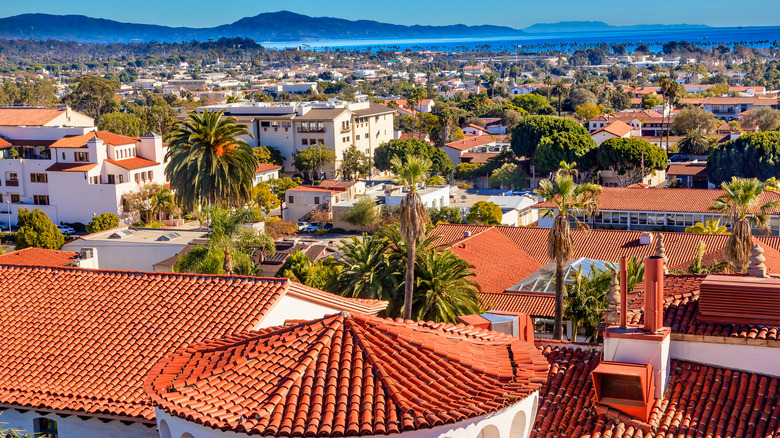 Spanish style buildings in Santa Barbara