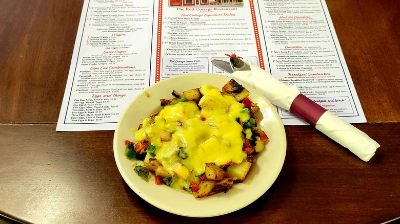 Home fries with Hollandaise