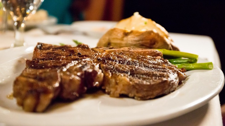 steak asparagus baked potato