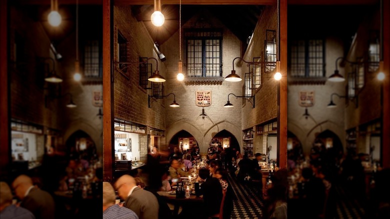 People dining inside Republique