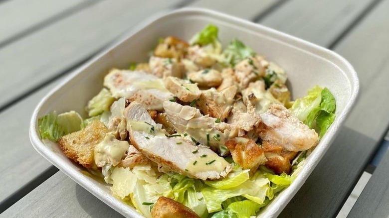 Caesar salad with chicken