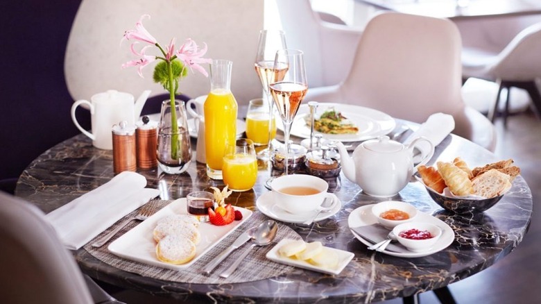 High tea set up