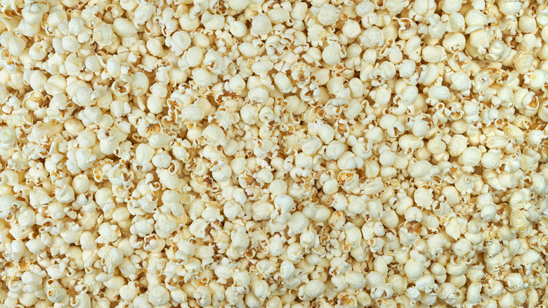Popped popcorn background