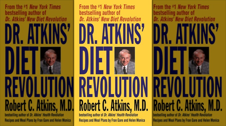 Yellow cover of Dr. Atkins Diet Revolution cookbook