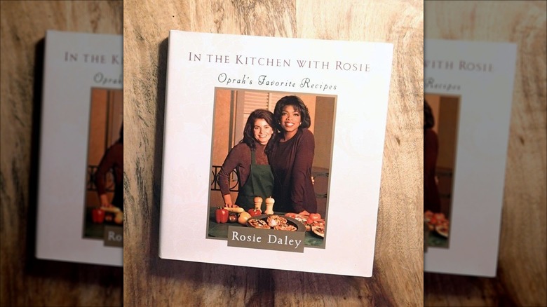 In the Kitchen with Rosie cookbook on wooden table