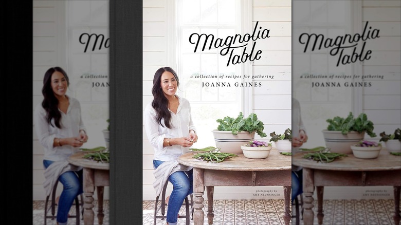 Joanna Gaines on front cover of Magnolia Table cookbook