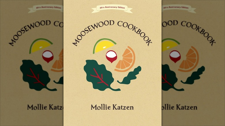 Beige cover of Moosewood Cookbook 40th anniversary edition