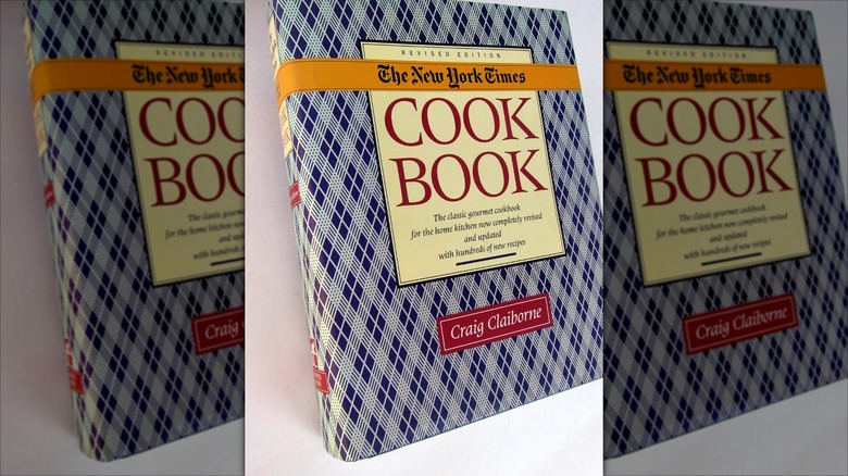 Blue white and yellow cover of The New York Times cookbook