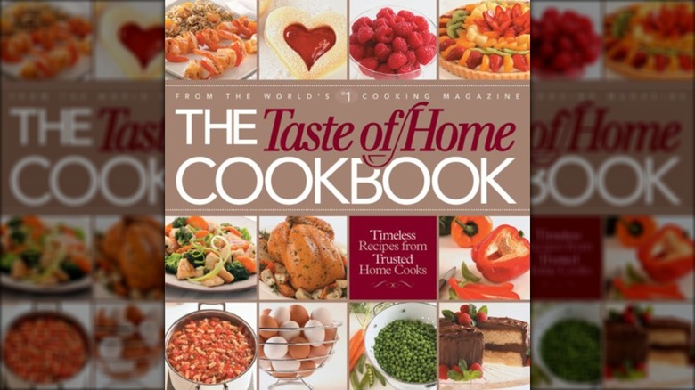 Collage of foods on cover of the Taste of Home cookbook