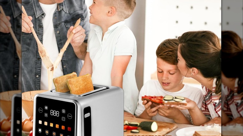 A family around a Dear Morning toaster